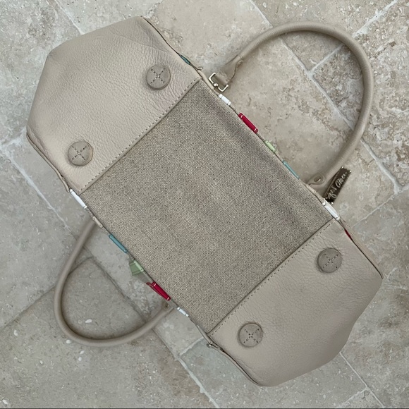 Sigrid Olsen 🌺 Striped Canvas and Leather Tote Bag w/matching wallet - Picture 8 of 13